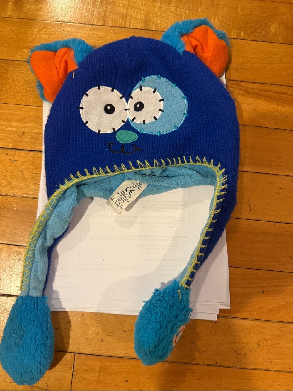 Flippeez Blue Puppy Earflap Hat for Kids - Playful Fleece Lining